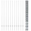 vidaXL Recinzione con Posto Argento 1,6 x 25 m Acciaio