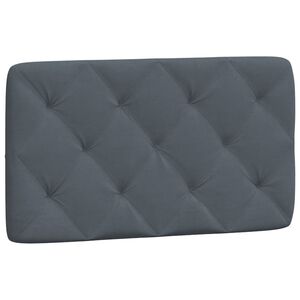 vidaXL Cuscino Testiera Grigio Scuro 80 cm in Velluto