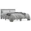 vidaXL Giroletto Grigio Sonoma 135x190 cm in Legno Multistrato Metallo