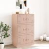 vidaXL Credenza Rosa 67x39x107 cm in Acciaio