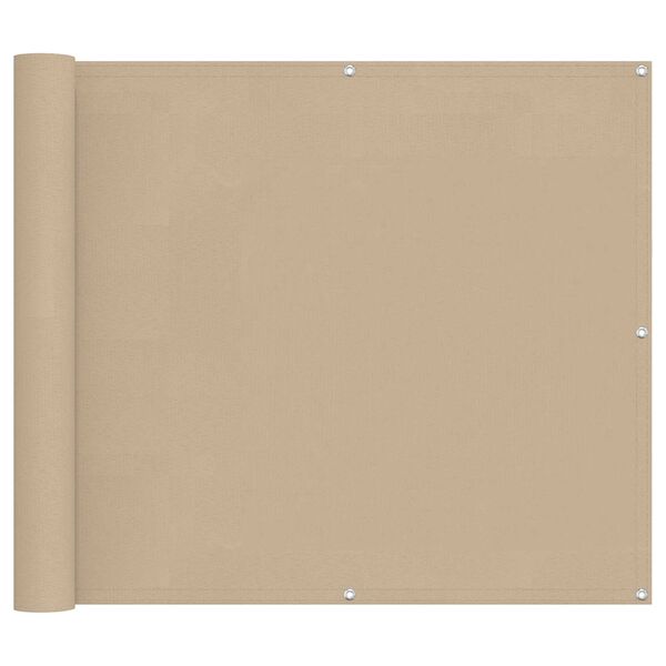 vidaXL Schermo da balcone Beige 100 x 200 cm Tessuto Oxford