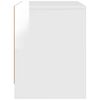 vidaXL Comodino Bianco Lucido 45x34x44,5 cm in Truciolato