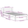 vidaXL Struttura del letto Bianco 75 x 190 cm Pino massello