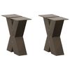 vidaXL Gambe per Tavolino da Caff&egrave; a Forma di X 2 pz Acciaio Naturale 30x(30-31) cm Acciaio