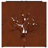 vidaXL Rastrelliera per Legna da Ardere 40x40x40 cm in Acciaio Corten