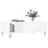 vidaXL Tavolino da Salotto Bianco 104x60x35 cm in Legno Multistrato