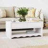 vidaXL Tavolino da salotto con cassetto Drammen Bianco 99 x 55 x 45 cm