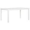 vidaXL Tavolo da Giardino 150x90x72 cm in PP Bianco