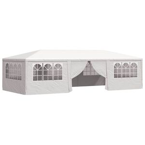 vidaXL Gazebo Professionale con Pareti 4x9 m Bianco 90 g/m&sup2;