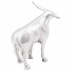 vidaXL Scultura di toro Argento 20 x 17 x 23 cm Alluminio