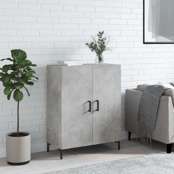 vidaXL Credenza Grigio Cemento 69,5x34x90 cm in Legno Multistrato