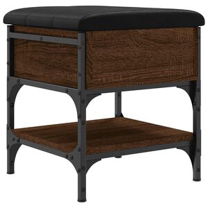vidaXL Panca Porta Scarpe Rovere Marrone 42x42x45 cm Legno Multistrato