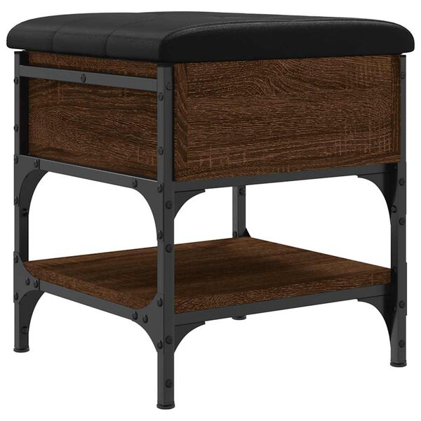 vidaXL Panca Porta Scarpe Rovere Marrone 42x42x45 cm Legno Multistrato