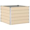 vidaXL Fioriera Avorio 100 x 100 x 75 cm Acciaio