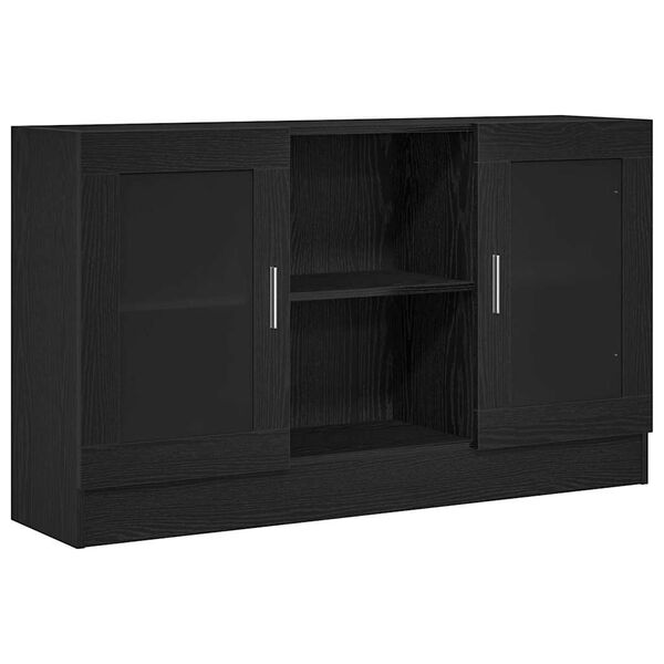 vidaXL Credenza Rovere Nero 120 x 30,5 x 70 cm Legno multistrato