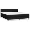 vidaXL Giroletto a Molle con Materasso Nero 180x200 cm in Tessuto