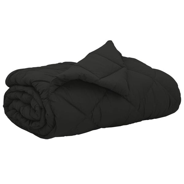 vidaXL Duvet Estivo Nero 240 x 260 cm Microfibra