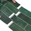 vidaXL Piastrella subway 10 pcs Verde Scuro 29.4 x 21.4 cm