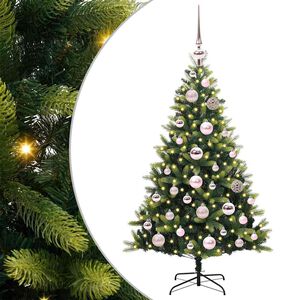 vidaXL Albero di Natale Artificiale Pieghevole 150 LED Verde 120 cm