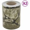 vidaXL Paravento Giardino 2 pz Aspetto Pietra Grigio 35x0,19 cm PVC