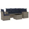vidaXL Set Divani da Giardino 6 pz con Cuscini Grigio in Polyrattan