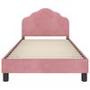 vidaXL Struttura letto bambini con testata Rosa 80 x 200 cm Velluto