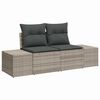 vidaXL Set Divano da Giardino 8 pcs Grigio chiaro Poly Rattan