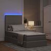 vidaXL Letto con contenitore e LED Talpa 90 x 190 cm Poliestere