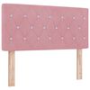 vidaXL Testiera LED con strisce LED con testiera Rosa 100 cm Velluto