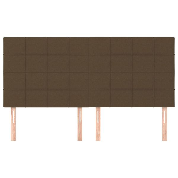 vidaXL Testiera Marrone Scuro 180x5x118/128 cm Tessuto