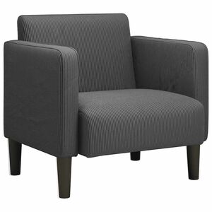 vidaXL Divano Sedia con Braccioli Grigio Scuro 54 cm Tessuto a Coste