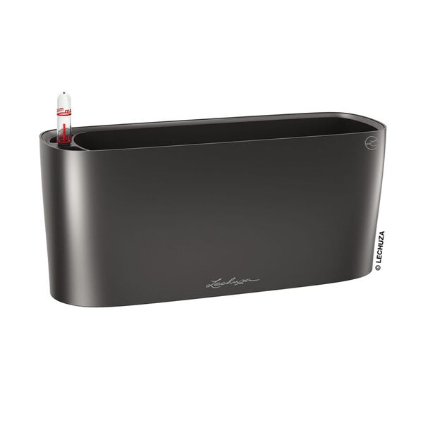 LECHUZA Fioriera DELTA 10 ALL-IN-ONE Carbone Metallizzato