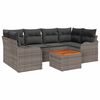 vidaXL Set Divano da Giardino 7 pcs Grigio polyrattan