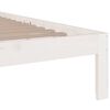 vidaXL Giroletto Bianco in Legno Massello 140x190 cm