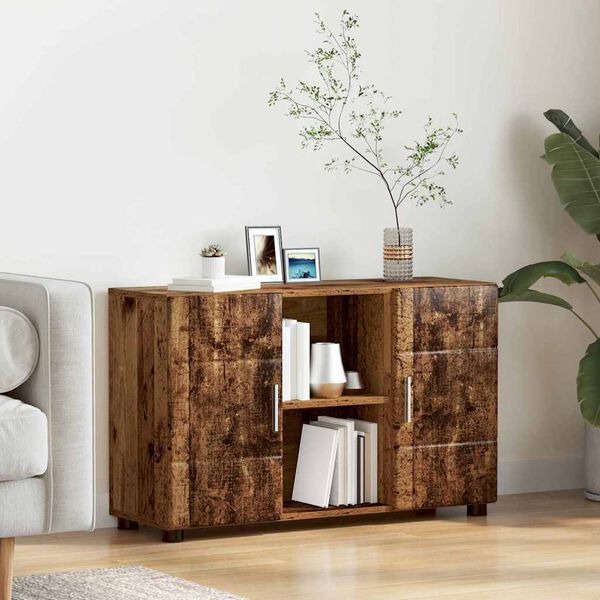 vidaXL Credenza Legno vecchio 88,5 x 30,5 x 55,5 cm Legno multistrato