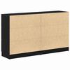 vidaXL Credenza Rovere Nero 120 x 30 x 70 cm Legno multistrato