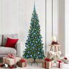 vidaXL Albero di Natale Artificiale Angolare con 300 LED Verde 180 cm