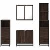 vidaXL Set Mobili da Bagno 4 pz Rovere Marrone in Legno Multistrato