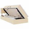 vidaXL Letto con contenitore e materasso Crema 90 x 190 cm Velluto