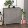 vidaXL Credenza HAMAR Grigio Chiaro 85x35x80 cm Legno Massello di Pino