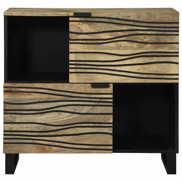 vidaXL Credenza Marrone 80 x 33 x 75 cm legno massello di mango