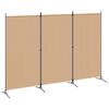 vidaXL Paravento a 3 pannelli Beige 260 x 180 cm Tessuto