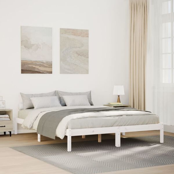 vidaXL Letto Extra Lungo senza Materasso 160x210 cm in Legno di Pino