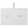 vidaXL Mobile con Lavabo Integrato Bianco in Legno Multistrato