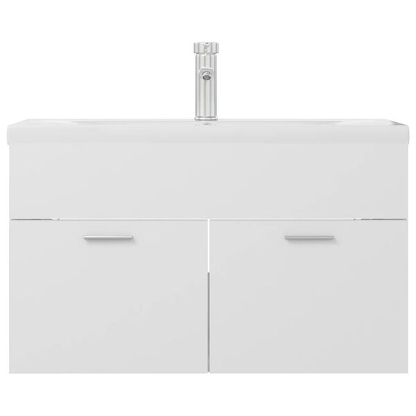 vidaXL Mobile con Lavabo Integrato Bianco in Legno Multistrato