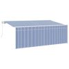 vidaXL Tenda retrattile Blu 350 x 200 cm Tessuto