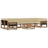 vidaXL Set di divani da esterno con cuscino 8 pcs Naturale e Beige