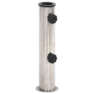 vidaXL Base per Ombrellone per Palo da &Oslash;38/48 mm Argento Acciaio Inox