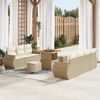vidaXL Set Divano da Giardino 10 pcs Beige e Crema polyrattan