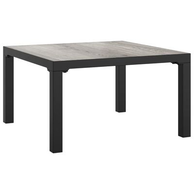 vidaXL Tavolino da Giardino Grigio 55x55x31 cm DPC e Acciaio